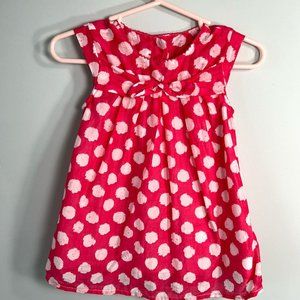 Vintage My First Chicco Red Polka Dot Dress- Size 6-9 Months